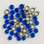 Plastic Stone Prong Rivet with Metal Silver Rim – 11mm (7/16") – No Tools Needed