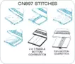 Consew CN-897VC V-series High Speed Coverstitch Industrial Sewing Machine With Table and Servo Motor