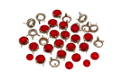Plastic Stone Prong Rivet with Metal Silver Rim – 11mm (7/16") – No Tools Needed
