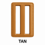2" Strap Adjuster – Leather-Look Double Slot Buckle