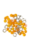 Plastic Stone Prong Rivet with Metal Silver Rim – 11mm (7/16") – No Tools Needed