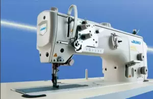 JUKI LU-2810 1 Needle Unison Feed Lockstitch with Vertical-axis Large Hook Industrial Sewing Machine With Table and Servo Motor