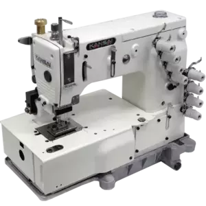 Kansai Special DFB1404-PMD Flatbed Multi-needle Chainstitch Industrial Sewing Machine with Table and Servo Motor