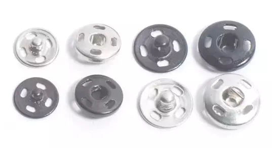 Sew-on Metal Snap Buttons (144 Sets)