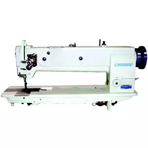 Consew P1255RBLH-18 Long Arm Drop Feed Needle Feed Walking Foot Lockstitch Industrial Sewing Machine With Table and Servo Motor